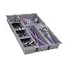 ORGANIZADOR PARA CAJON CON SEPARADORES COLOR GRIS 30 X 45 X 6.5 CM