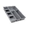 ORGANIZADOR PARA CAJON CON SEPARADORES COLOR GRIS 30 X 45 X 6.5 CM