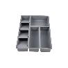 ORGANIZADOR PARA CAJON CON SEPARADORES COLOR GRIS 30 X 45 X 6.5 CM