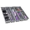 ORGANIZADOR PARA CAJON CON SEPARADORES COLOR GRIS 50 X 45 X 6.5 CM