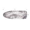 FUNDA ACOLCHADA PARA TABLA DE PLANCHAR 135 X 53 CM  RAMAS BEIGE BITONO