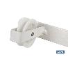 TENDEDERO FIJO DE PARED BLANCO DE DOS PIEZAS CON 3 POLEAS 31 X 6.5 X 2.5 CM