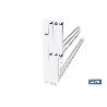 TENDEDERO EXTENSIBLE PARA PARED EN ALUMINIO LACADO 100 CM