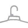 PACK DE 6 PERCHAS GRIS CLARO 38 X 18 CM
