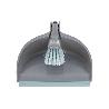 SET DE CEPILLO CON PALA Y BORDE DE GOMA COLOR TURQUESA/GRIS 33 X 23 X 9 CM