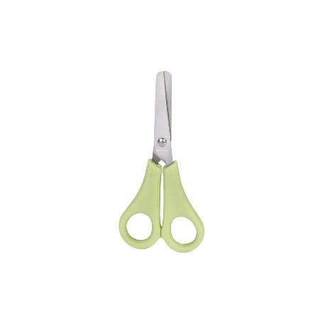 TIJERA ESCOLAR CON PUNTA REDONDA DE COLOR VERDE 13,3 CM