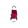 CARRO DE LA COMPRA NEGRO Y GRANATE PLEGABLE DE ALUMINIO CON 2 RUEDAS GRANDES 43 L