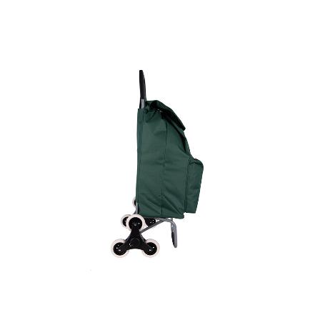 CARRO DE LA COMPRA VERDE PLEGABLE DE HIERRO CON 6 RUEDAS SUBE ESCALERAS 42 L