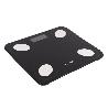 BÁSCULA DE BAÑO DIGITAL NEGRA CON PANTALLA LCD USB MEDICIÓN IMC DE GRASA VISCERAL 30 X 26.5 X 2,2 CM