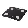 BÁSCULA DE BAÑO DIGITAL NEGRA CON PANTALLA LCD USB MEDICIÓN IMC DE GRASA VISCERAL 30 X 26.5 X 2,2 CM
