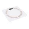BÁSCULA DE BAÑO  DIGITAL  BLANCA CON PANTALLA LCD USB MEDICIÓN IMC DE GRASA VISCERAL 30 X 30 X 2,2 CM