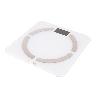 BÁSCULA DE BAÑO  DIGITAL  BLANCA CON PANTALLA LCD USB MEDICIÓN IMC DE GRASA VISCERAL 30 X 30 X 2,2 CM
