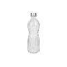 BOTELLA DE VIDRIO TRANSPARENTE CON TAPÓN ACERO INOXIDABLE 1 L   CAJA 6 UNID.