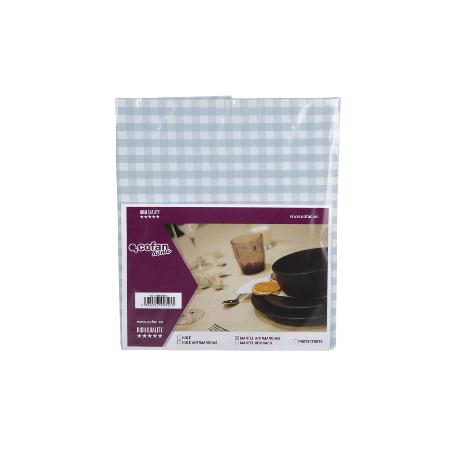 MANTEL ANTIMANCHAS CUADROS AZULES 1,40 X 2,00