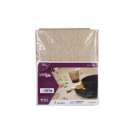 MANTEL ANTIMANCHAS RESINADO TEXTURA BEIGE  1,40 X 1,80M