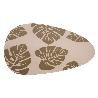 BAJOPLATO FORMA TRIANGULAR COLOR MARRON CLARO  ESTAMPADO  MEDIDA 45 X 36 CM   CAJA 6 UNID.