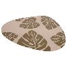 BAJOPLATO FORMA TRIANGULAR COLOR MARRON CLARO  ESTAMPADO  MEDIDA 45 X 36 CM   CAJA 6 UNID.