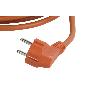 PROLONGADOR BIPOLAR CON T/T LATERAL 16A250V CABLE 10M NARANJA