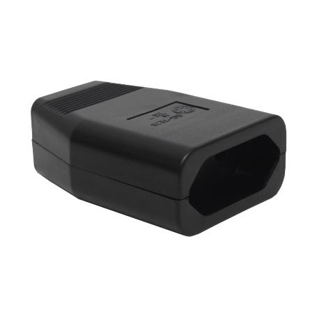 BASE ENCHUFE BIPOLAR AEREA NEGRA (10A-250V)