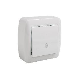 PULSADOR CAMPANA SUPERFICIE MODELO ATLANTIS 10A BLANCO