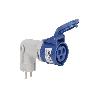 ADAPTADOR INDUSTRIAL 16A 230V IP44 CLAVIJA SCHUKO