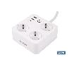 REGLETA INTELIGENTE CON 3 TOMAS Y 2 PUERTOS USB Y TIPO C