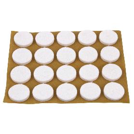 BL 2X20 UDS FIELTRO REDONDO BLANCO 17X3MM   CAJA 10 UNID.