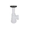 SIFÓN BOTELLA CORTO CON SALIDA Ø32-40 Y VÁLVULA LAVABO BIDÉ 1 1/4 X 70