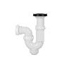 SIFÓN CURVO CON SALIDA Ø32-40 Y VÁLVULA LAVABO BIDÉ 1 1/2 X 70