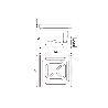 VÁLVULA SIFÓNICA SUMIDERO 146X146 MM CON SALIDA Ø32-40 Y TAPA ACERO INOX.