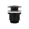 VÁLVULA CLICK-CLACK NEGRA CON TAPÓN GRANDE Ø63 MM