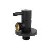 VÁLVULA DE ESCUADRA 1/2 X 3/8 MODELO LUX NEGRA