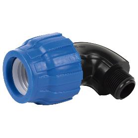 CODO 90° ROSCA MACHO PP PN16 20 X 3/4   CAJA 25 UNID.