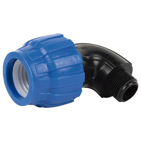 CODO 90° ROSCA MACHO PP PN16 20 X 3/4   CAJA 25 UNID.
