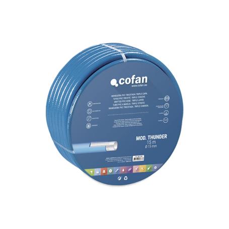 MANGUERA PVC MODELO THUNDER 3C TRICOTADA Ø15X15 M