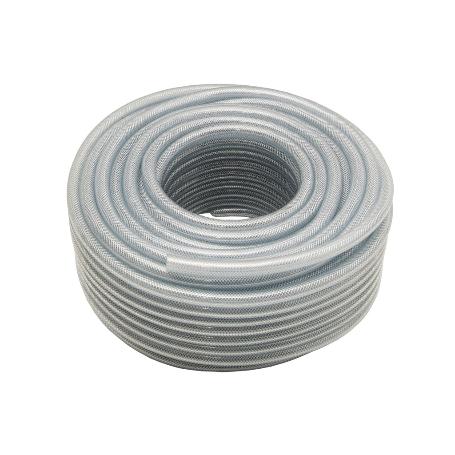 MANGUERA PVC CRISTAL C/REFUERZO 10X16MM/50M