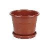 MACETA DALIA COLOR MARRON  17X14+ PLATO 14.5CM   CAJA 12 UNID.
