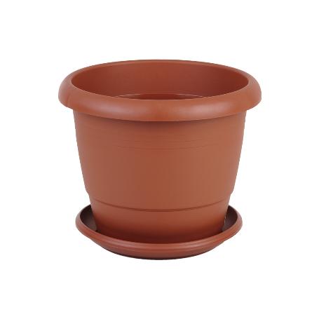 MACETA MARRON MODELO GARDENIA 35X28.8+ PLATO28CM   CAJA 6 UNID.