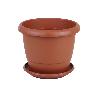 MACETA MARRON MODELO GARDENIA 35X28.8+ PLATO28CM   CAJA 6 UNID.