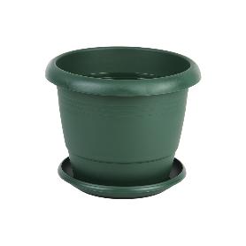 MACETA VERDE MODELO GARDENIA 35X28.8+ PLATO28 CM   CAJA 6 UNID.
