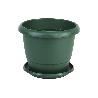 MACETA VERDE MODELO GARDENIA 35X28.8+ PLATO28 CM   CAJA 6 UNID.