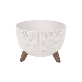 MACETA CON PATAS Y FILTRO DE DRENAJE COLOR BLANCO WPC Ø 242 X 183 MM 9,3 L VENTA UNITARIA