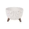 MACETA CON PATAS Y FILTRO DE DRENAJE COLOR BLANCO WPC Ø 399 X 205 MM 21 L VENTA UNITARIA