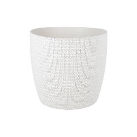 MACETA O MACETERO TRENZADA COLOR BEIGE PP Ø 255 X 221 MM 8,5 L   CAJA 5 UNID.
