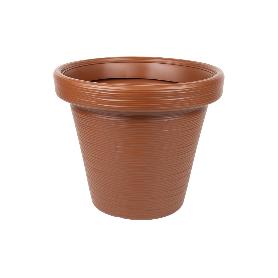 MACETA RAYADA COLOR TERRACOTA PE Ø 550 X 479 MM 66 L   CAJA 4 UNID.