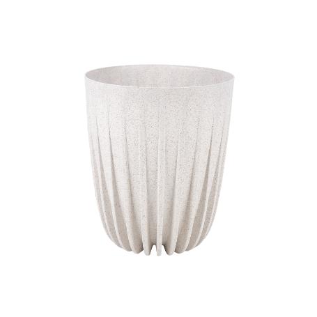MACETA CON FILTRO DE DRENAJE A RAYAS COLOR BLANCO WPC Ø 390 X 463 MM 39,6 L VENTA UNITARIA