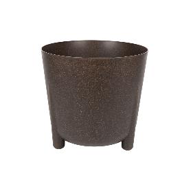 MACETA CON PATAS Y FILTRO DE DRENAJE COLOR CAFÉ WPC Ø 183 X 180 MM 3,3 L VENTA UNITARIA
