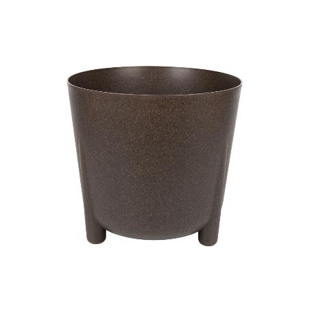 MACETA CON PATAS Y FILTRO DE DRENAJE COLOR CAFÉ WPC Ø 255 X 253 MM 8,1 L   CAJA 5 UNID.