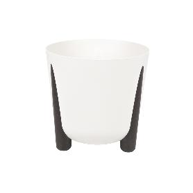 MACETA CON PATAS Y FILTRO DE DRENAJE COLOR CREMA PP Ø 255 X 253 MM 8,1 L   CAJA 5 UNID.