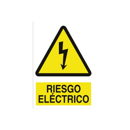 SEÑAL POLIESTIRENO 210X148 MM RIESGO ELÉCTRICO. EL DISEÑO DE LA SEÑAL PUEDE VARIAR, PERO EN NINGÚN CASO SE VARIARÁ 